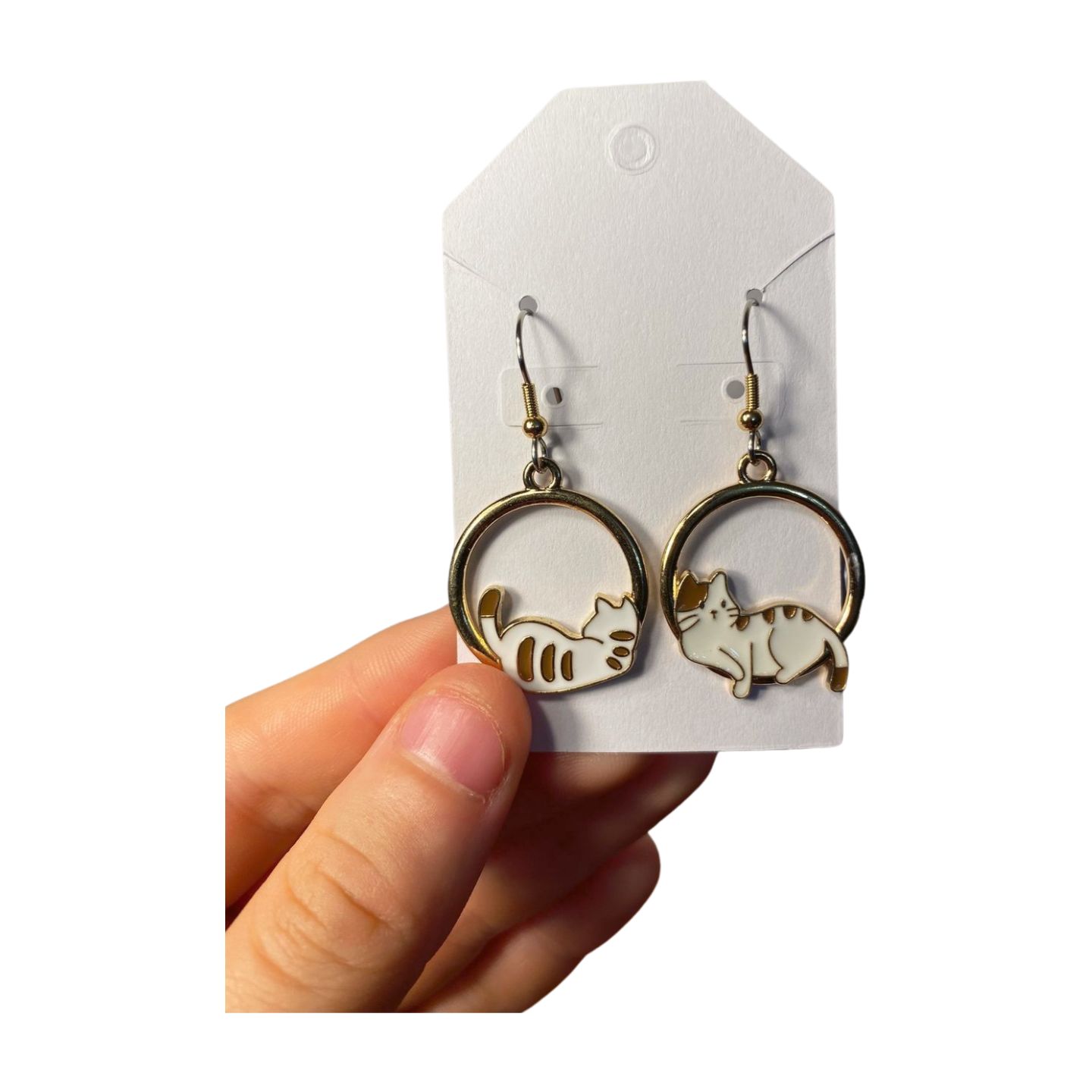 Sleepy Cat Earrings