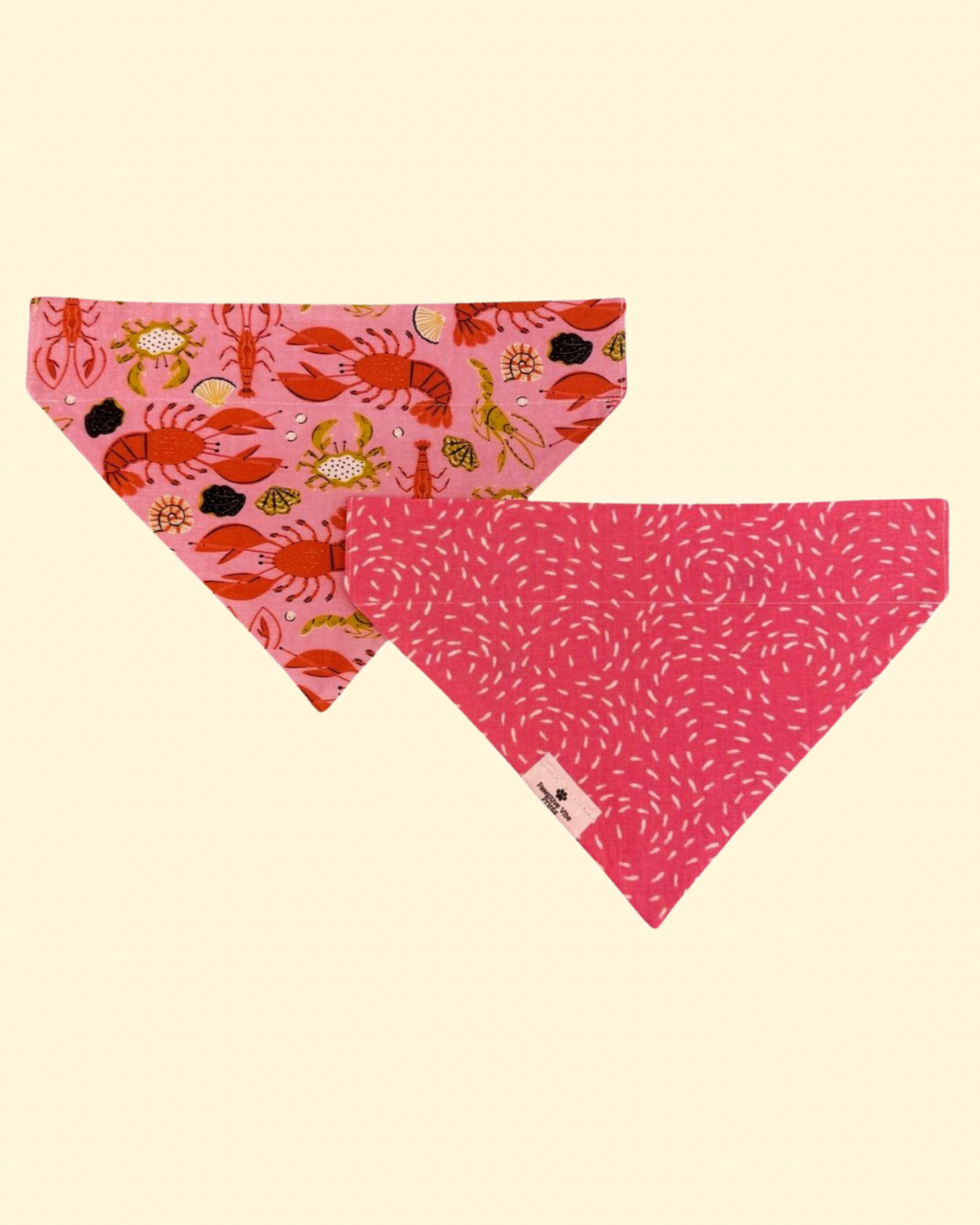 Pink Crustaceans Dog Bandana