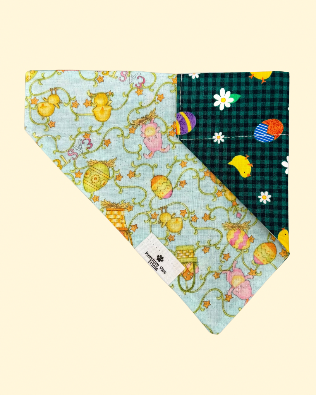 Vintage Easter Gingham Dog Bandana