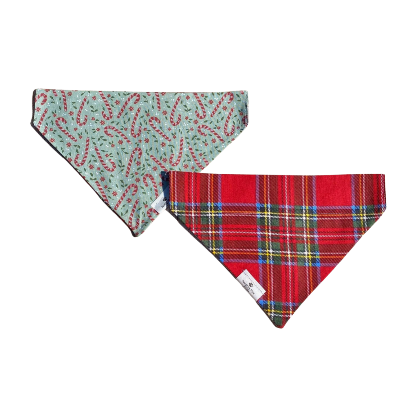 Mint Candy Canes Dog Bandana