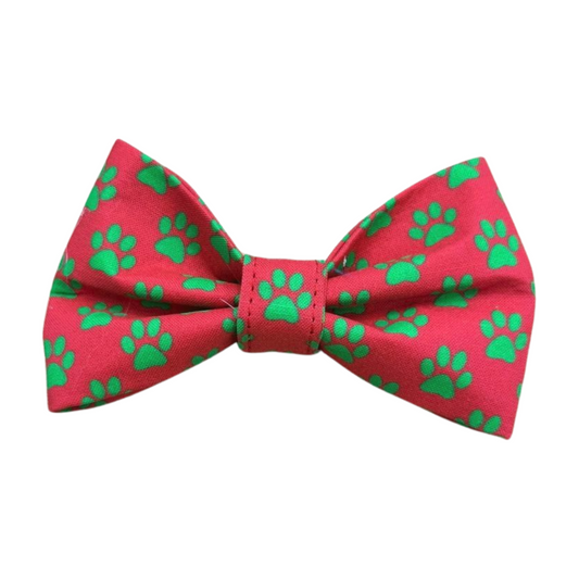 Christmas Paw Bow Tie