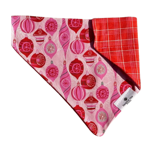 Pretty in Pink Ornaments Dog Bandana