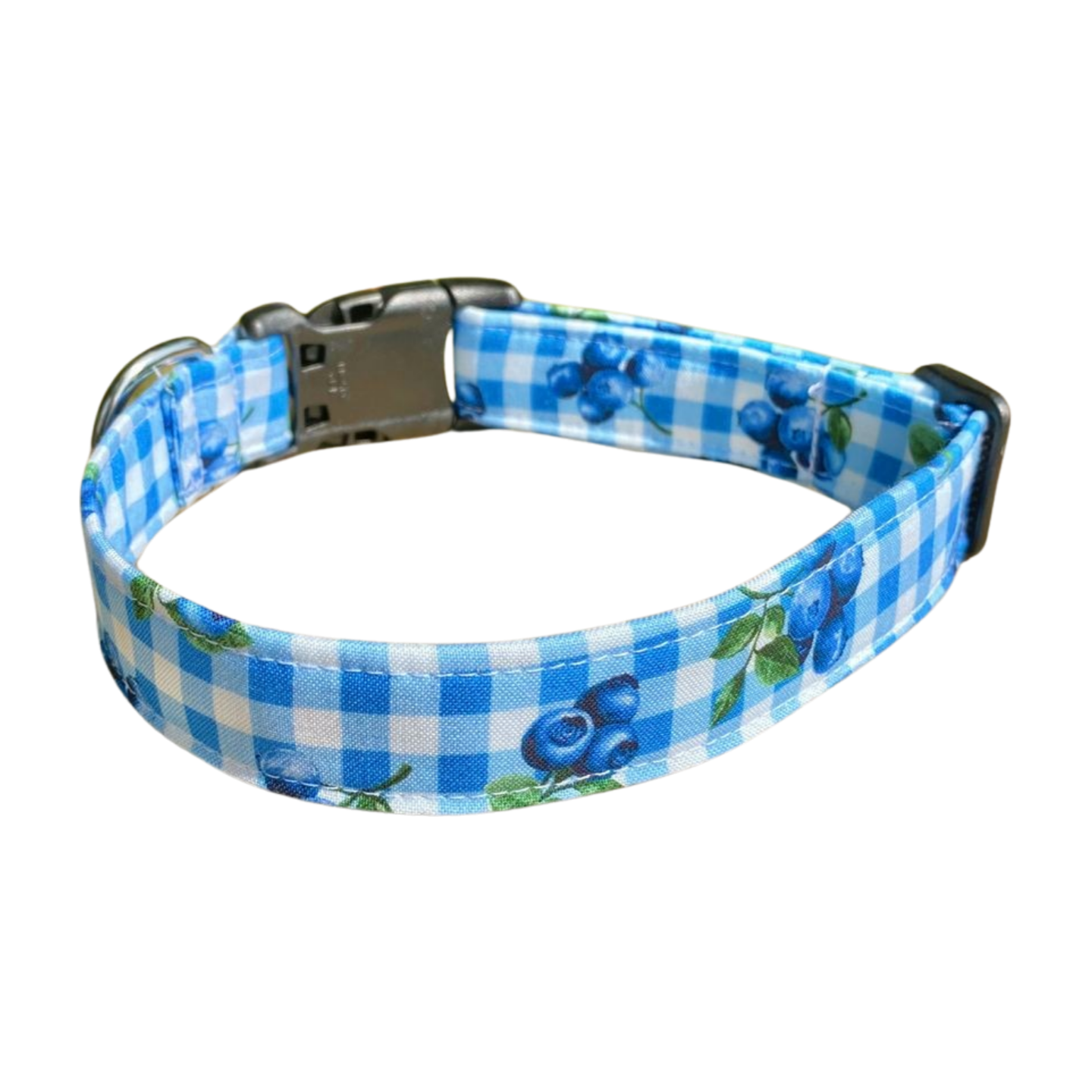 Plaid Blueberry Dog Collar