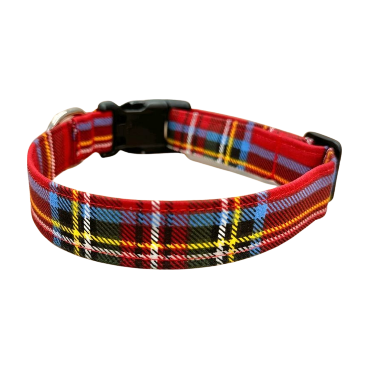Wrapping Paper Plaid Dog Collar