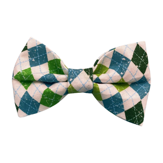 Golfer Argyle Bow Tie