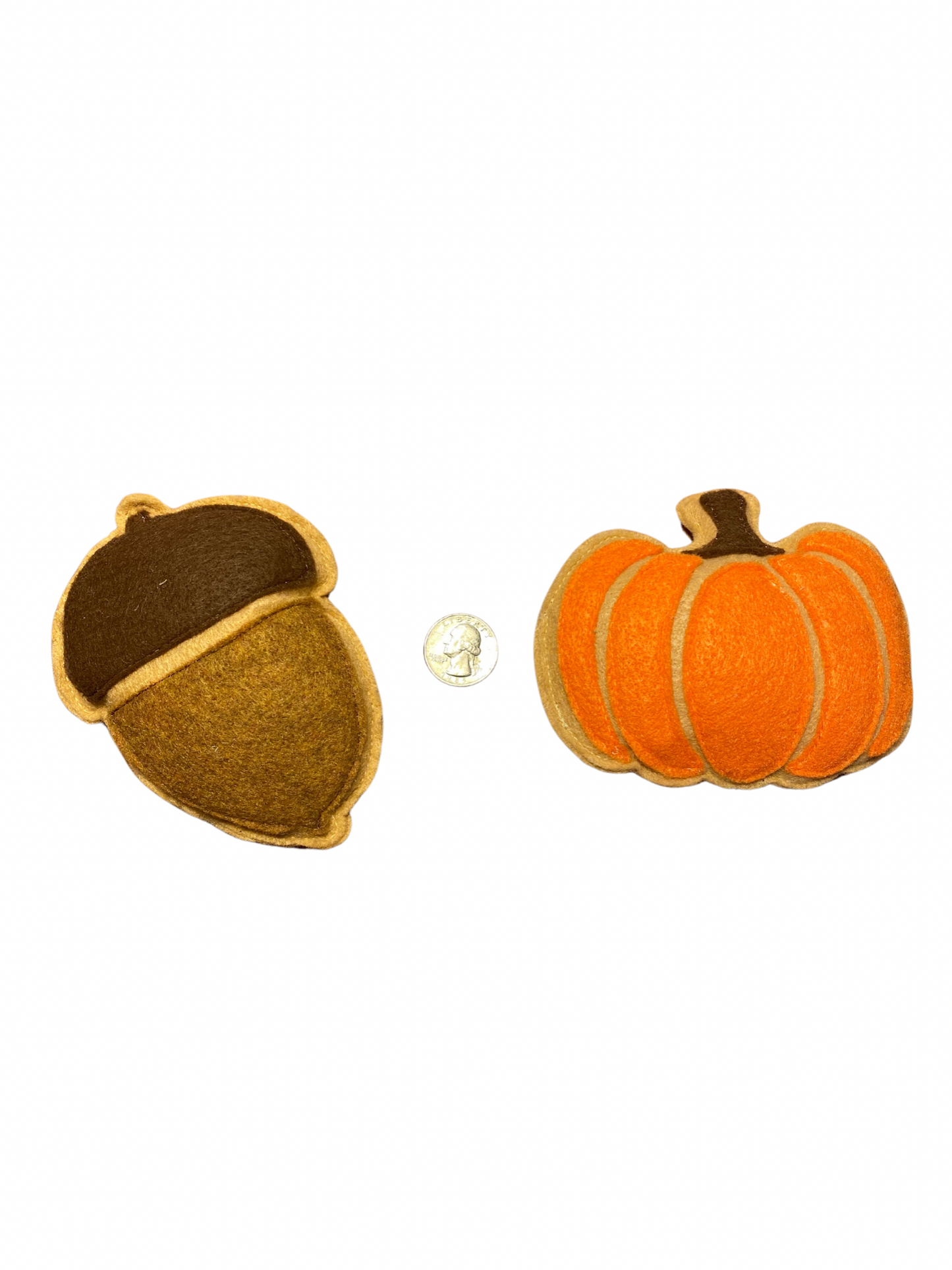 Pumpkin and Acorn Cookie Cat Toys