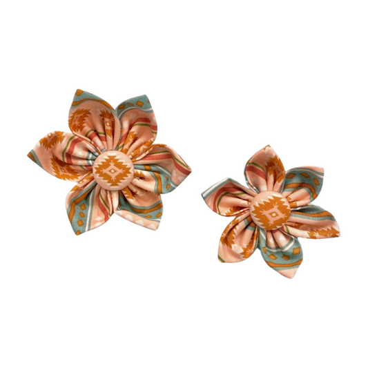 Pink and Teal Collar Flower