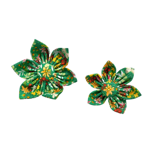 Green Floral Collar Flower