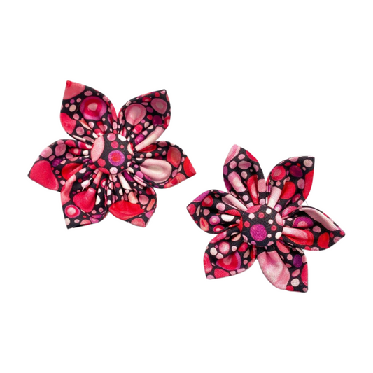 Red and Pink Collar Flower