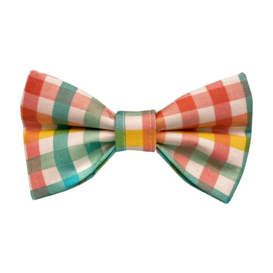 Spring Checkered Bow Tie