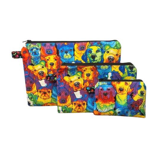 Rainbow Dog Zipper Pouches