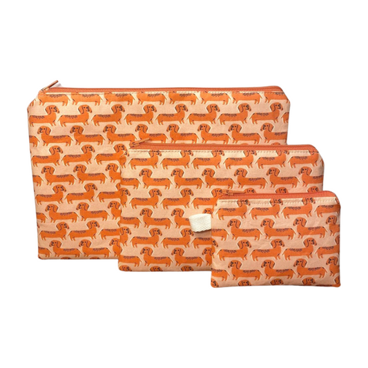 Cute Daschund Zipper Pouches