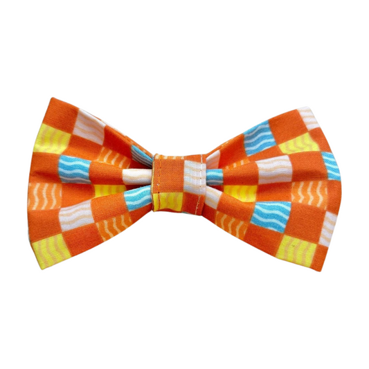 Beach Checkered Bow Tie