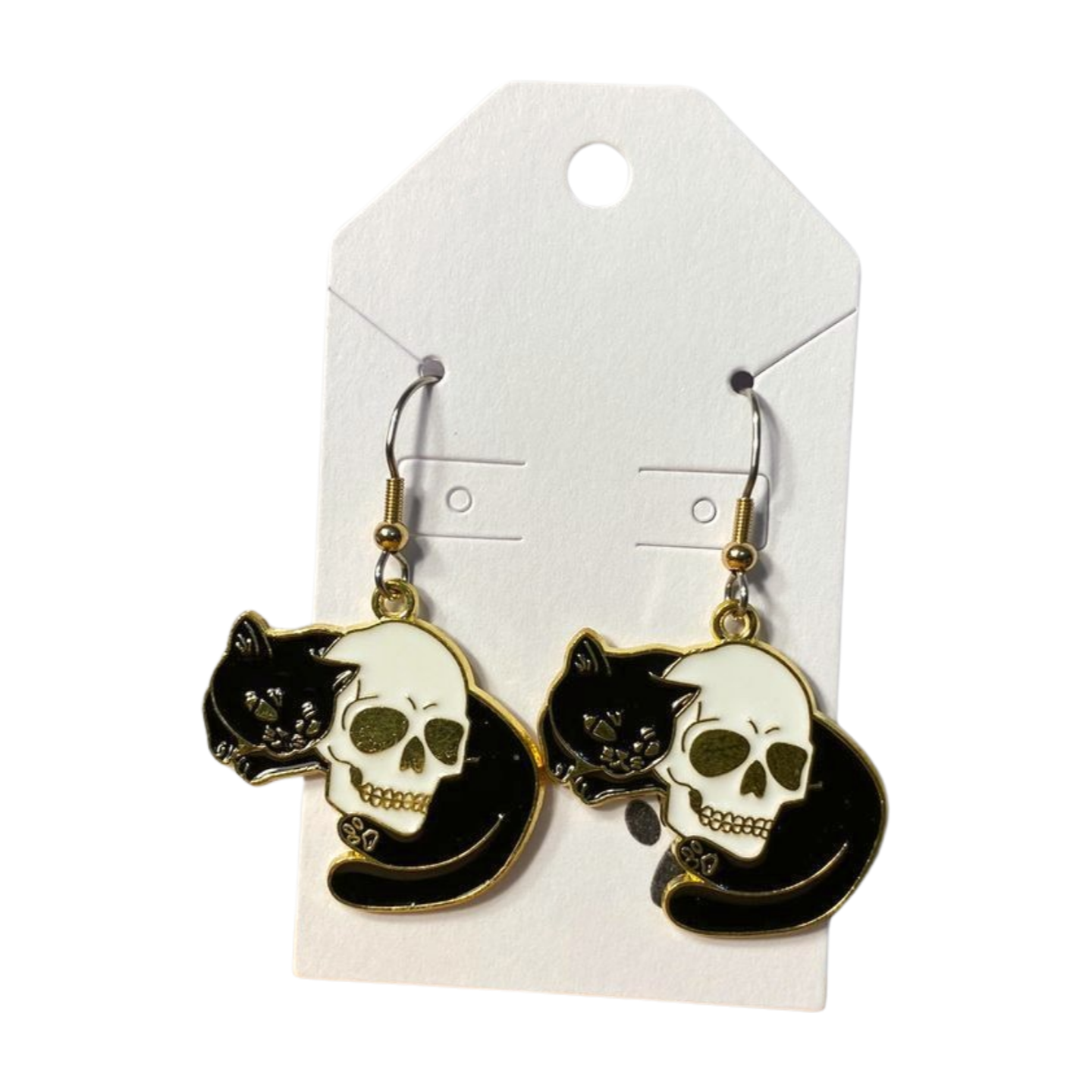 Skull Cat Earrings