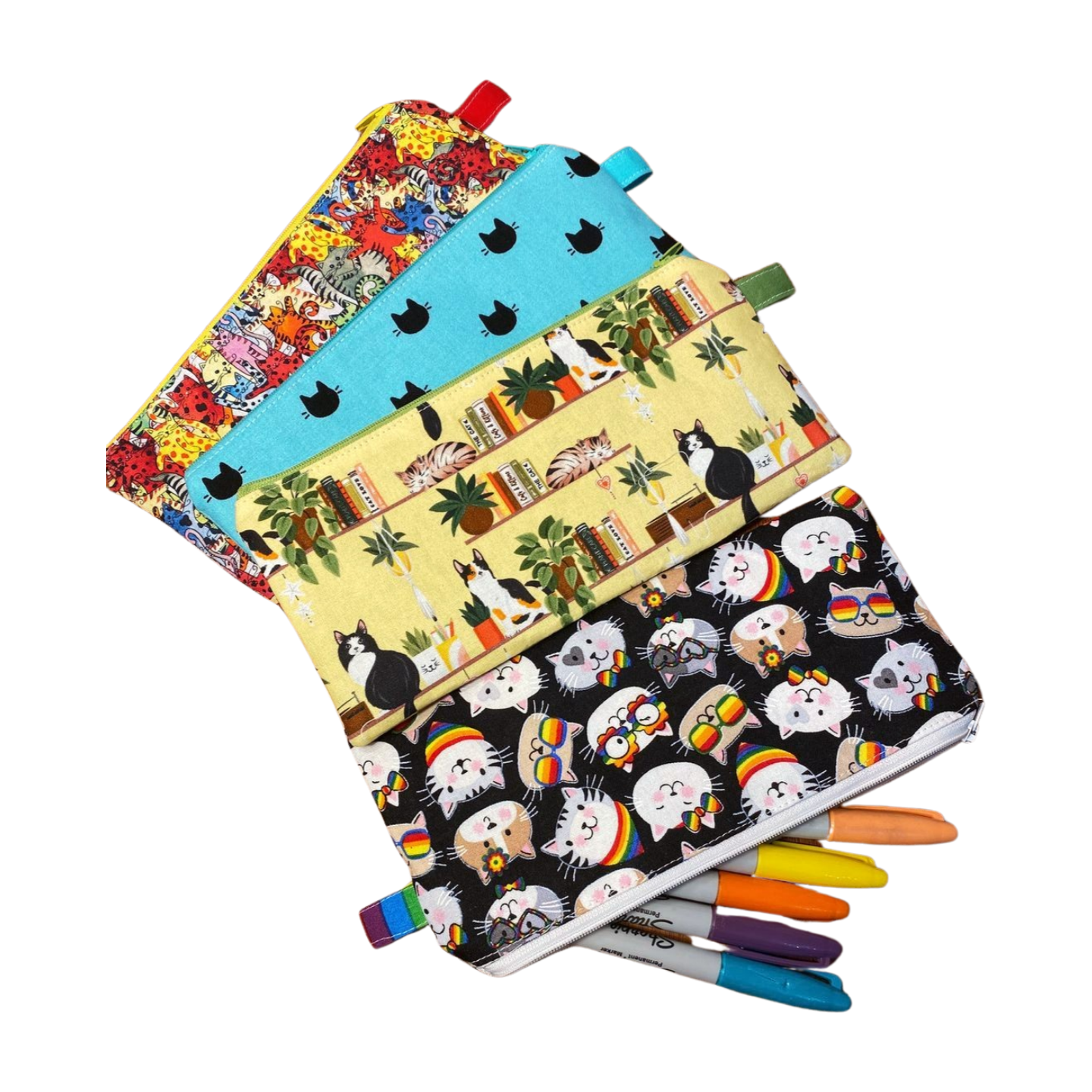 Cat Themed Pencil Pouches