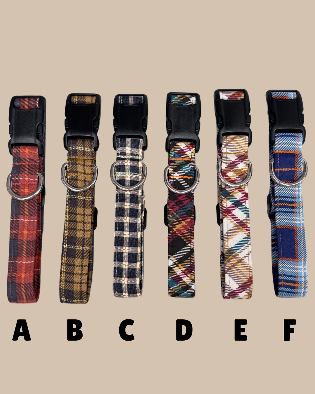 Fall Plaid Dog Collar