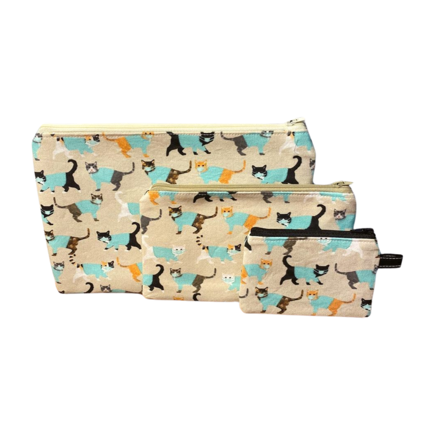 Scrub Cat Zipper Pouches