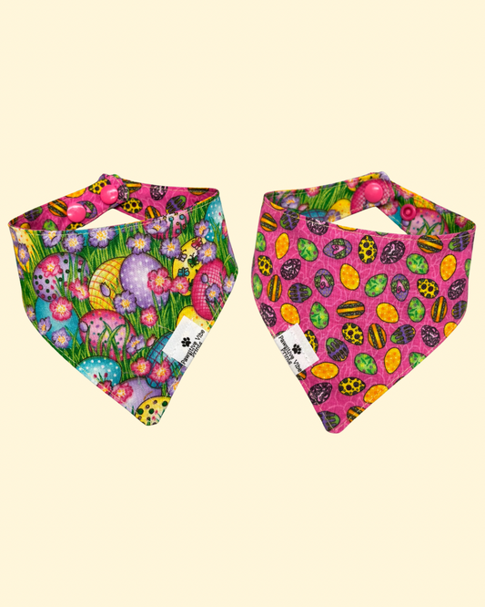 Vintage Egg Garden Cat Snap Bandana