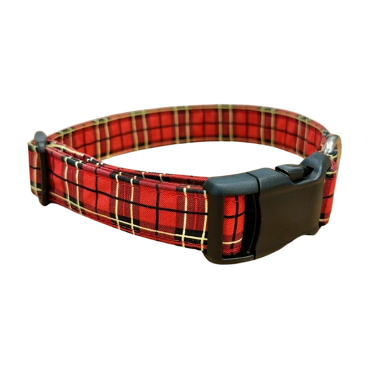 Holiday Plaid Dog Collar