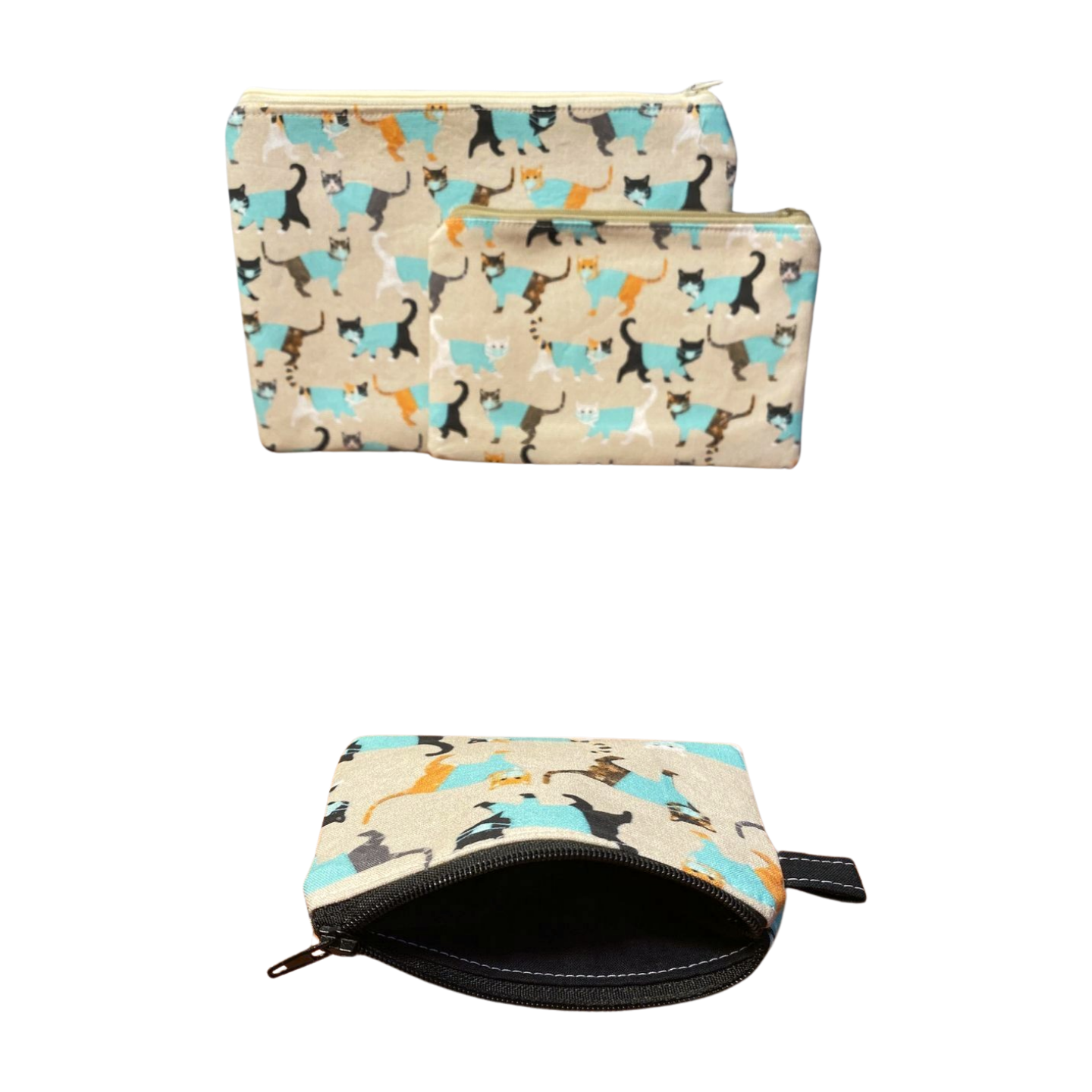 Scrub Cat Zipper Pouches