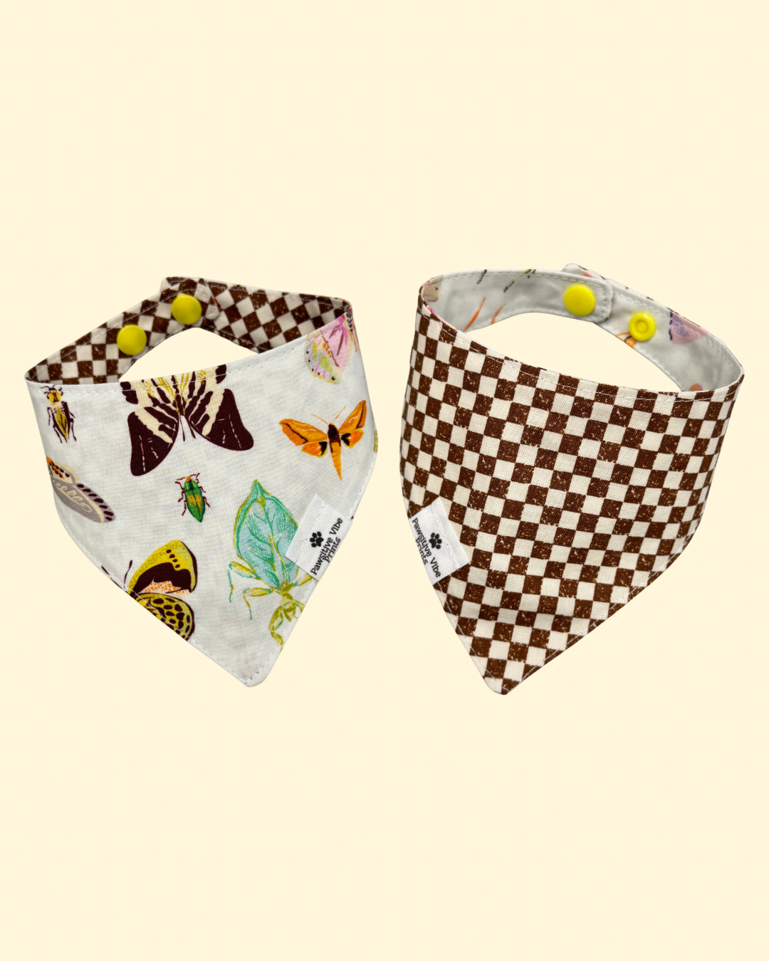 Checkered Bugs Cat Snap Bandana