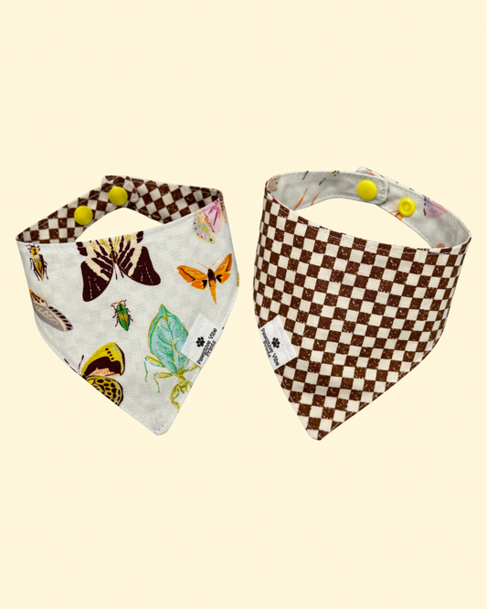 Checkered Bugs Cat Snap Bandana