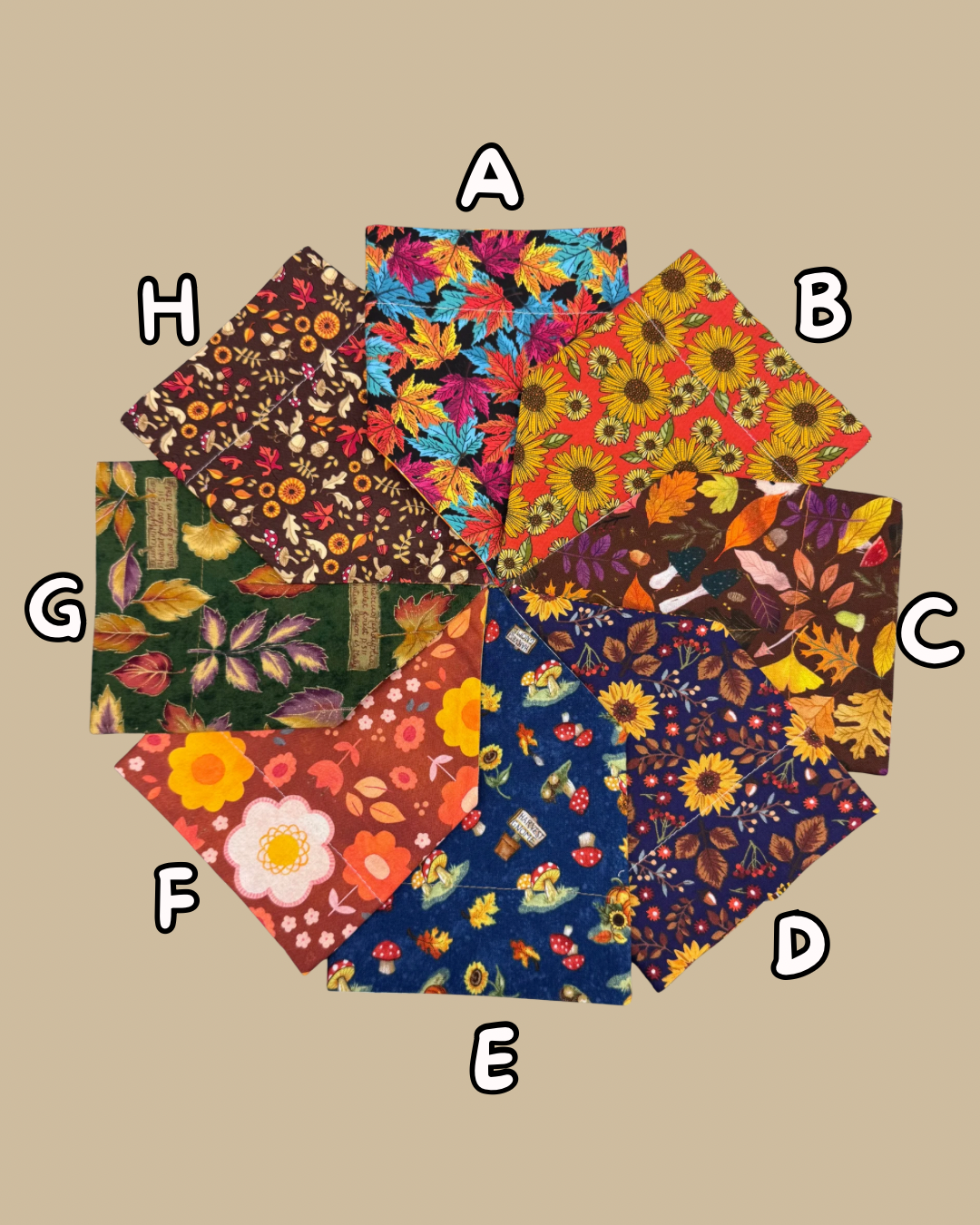 Fall Floral Dog Bandana