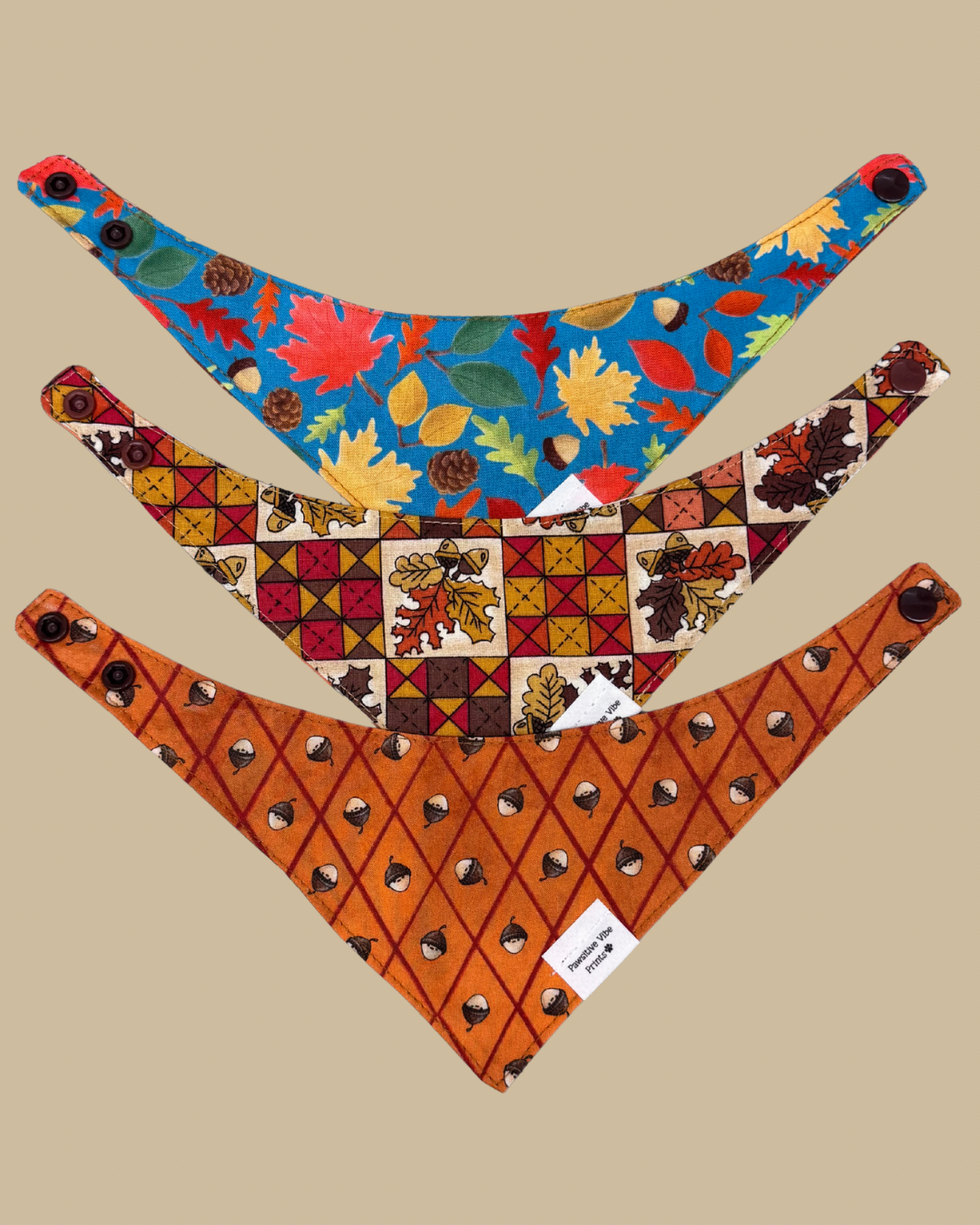 Acorn Cat Snap Bandana