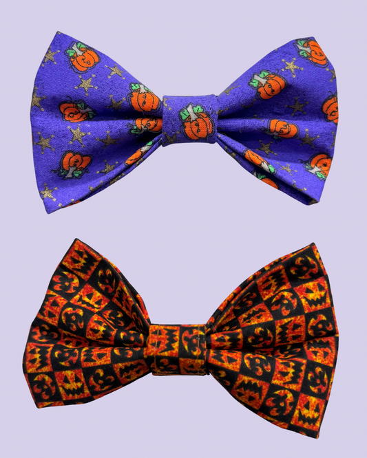Jack O Lantern Pet Bow Tie
