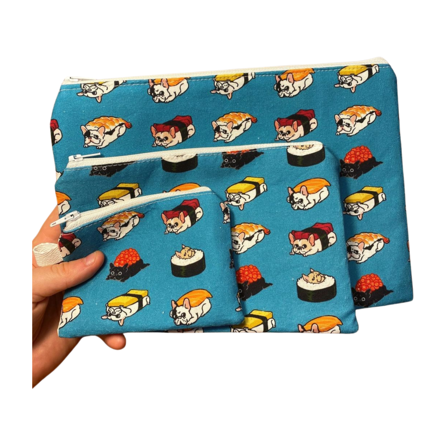 Sushi Dog Zipper Pouches