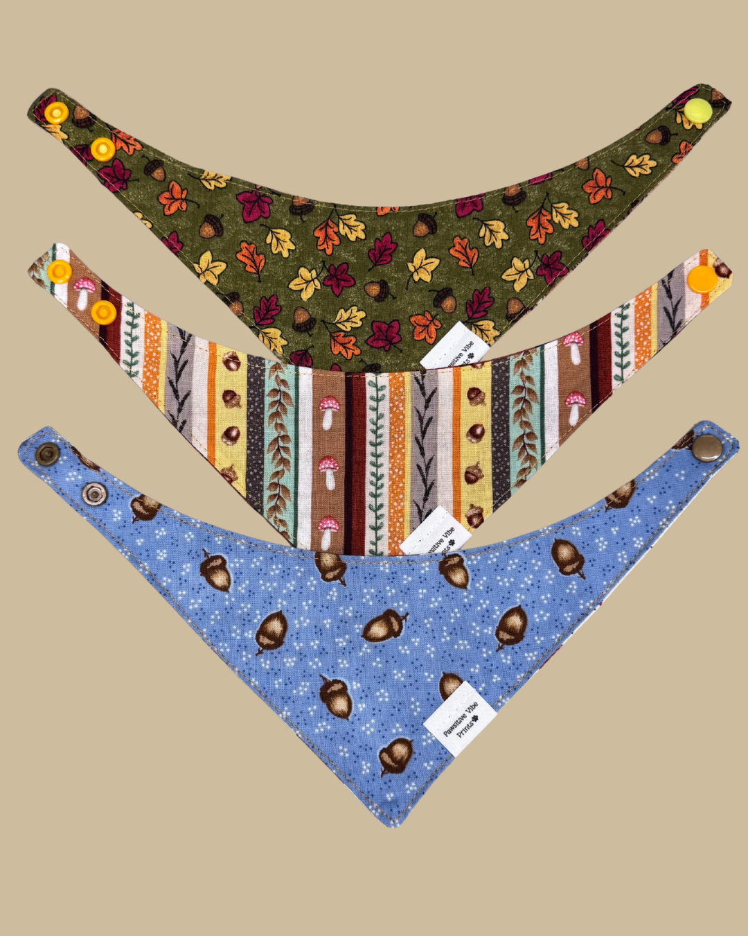 Cute Acorn Cat Snap Bandana