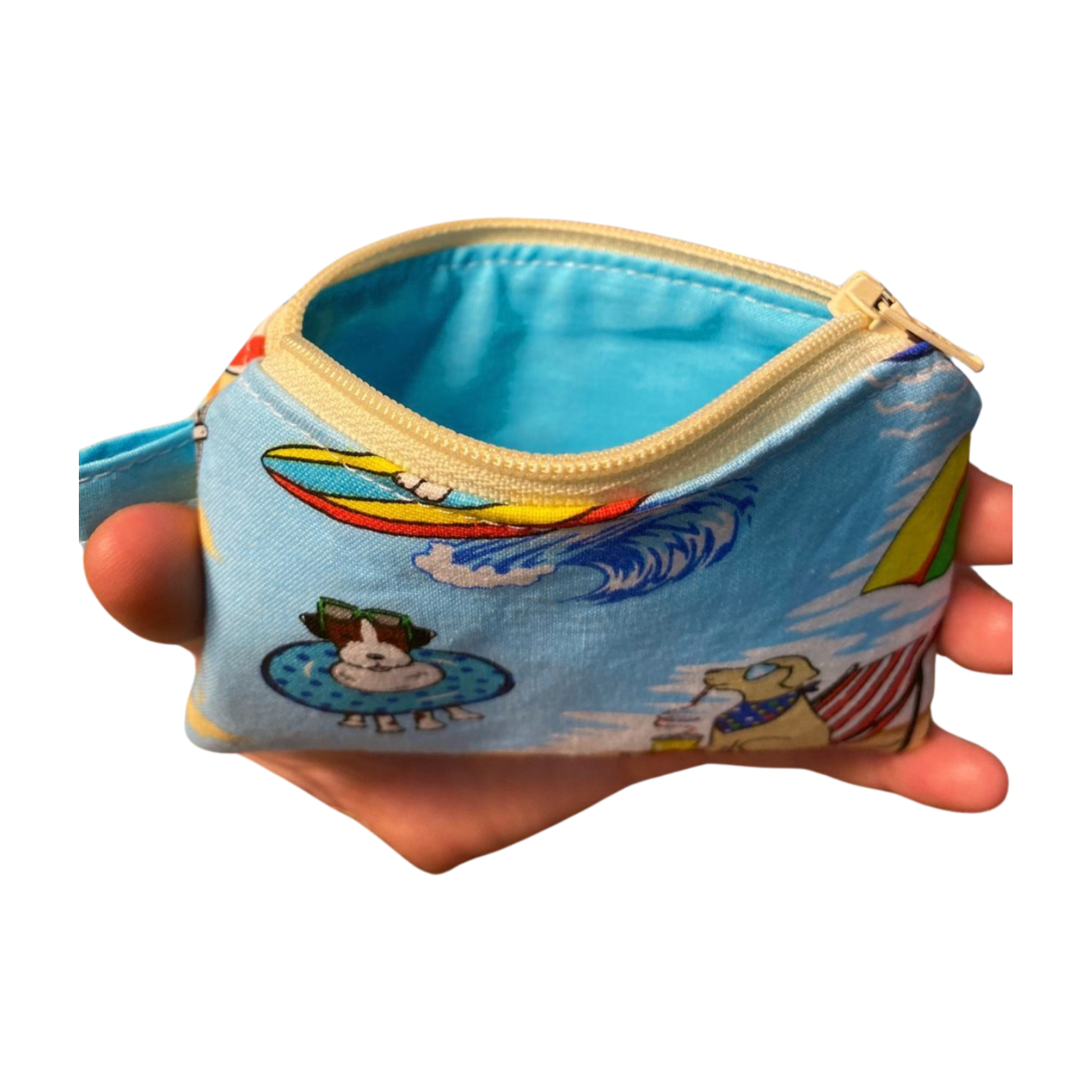 Dogs At The Beach Zipper Pouches