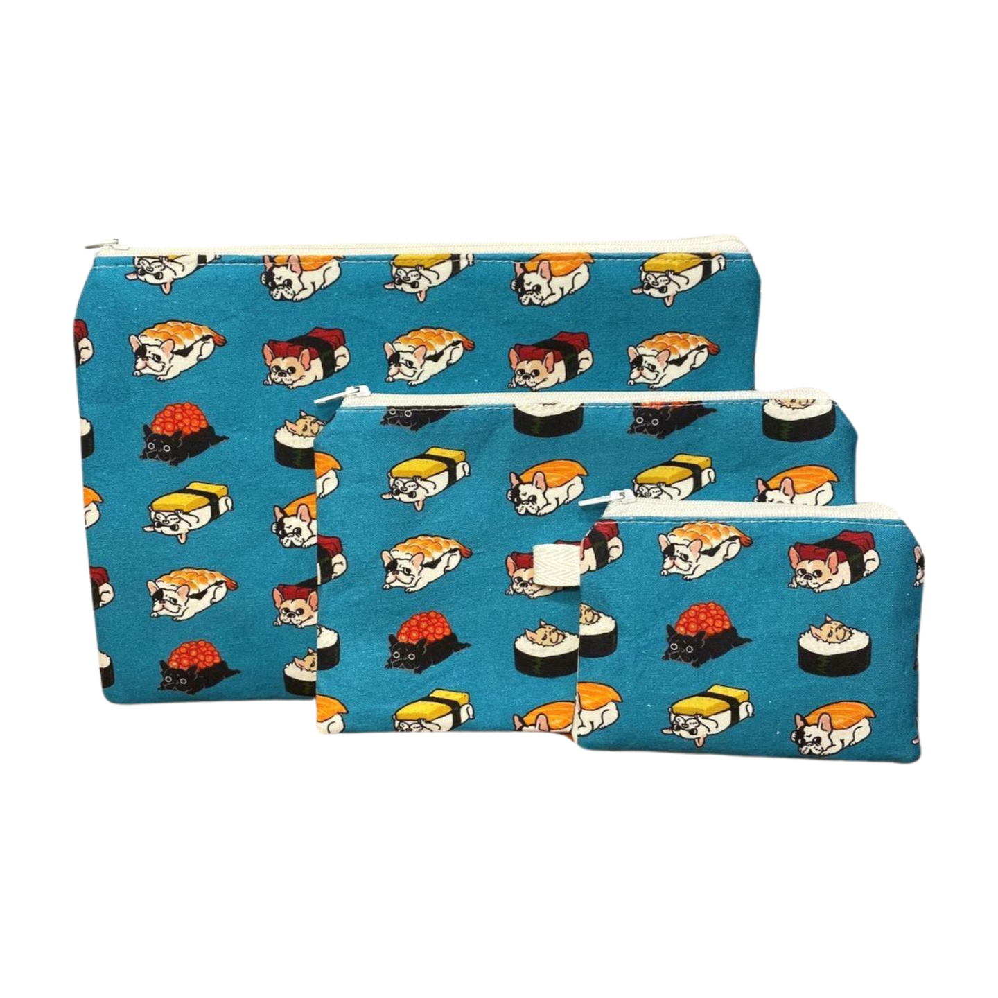 Sushi Dog Zipper Pouches