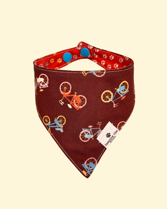 Bicycle Cat Snap Bandana