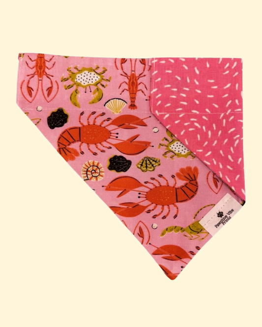 Pink Crustaceans Dog Bandana