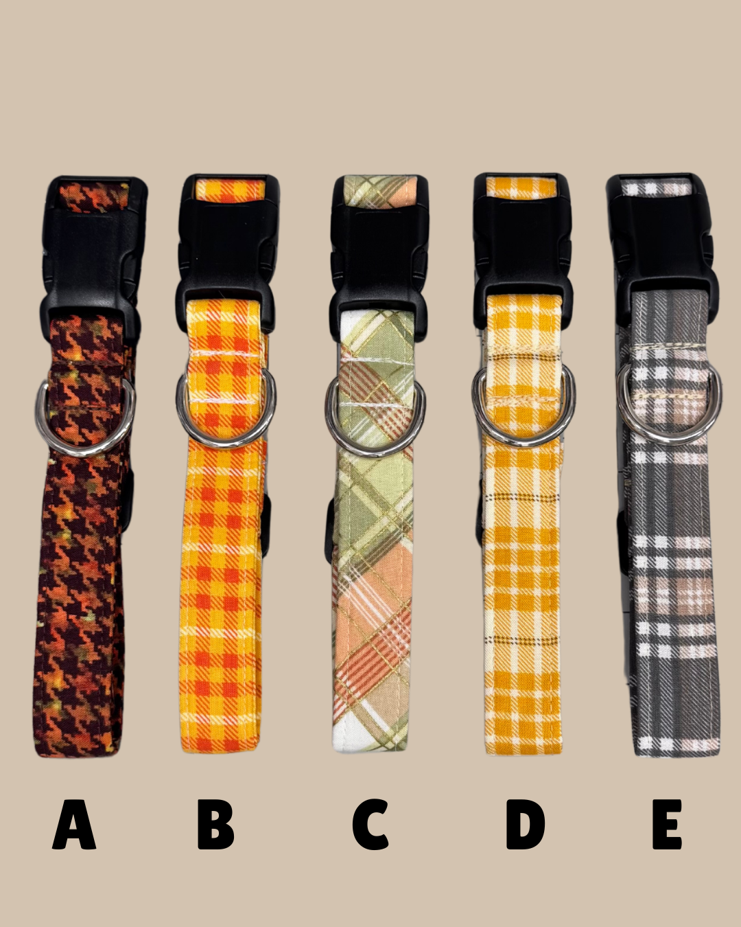 Fall Plaid Dog Collar