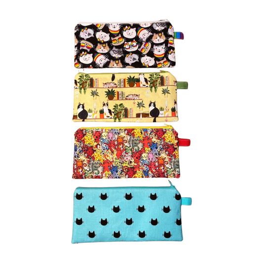 Cat Themed Pencil Pouches