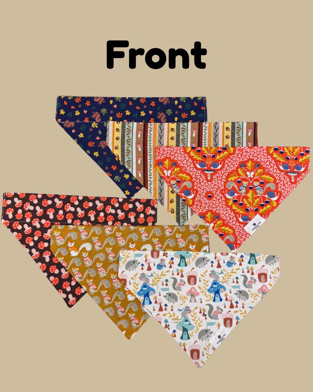 Squirrel Forest Dog Bandana