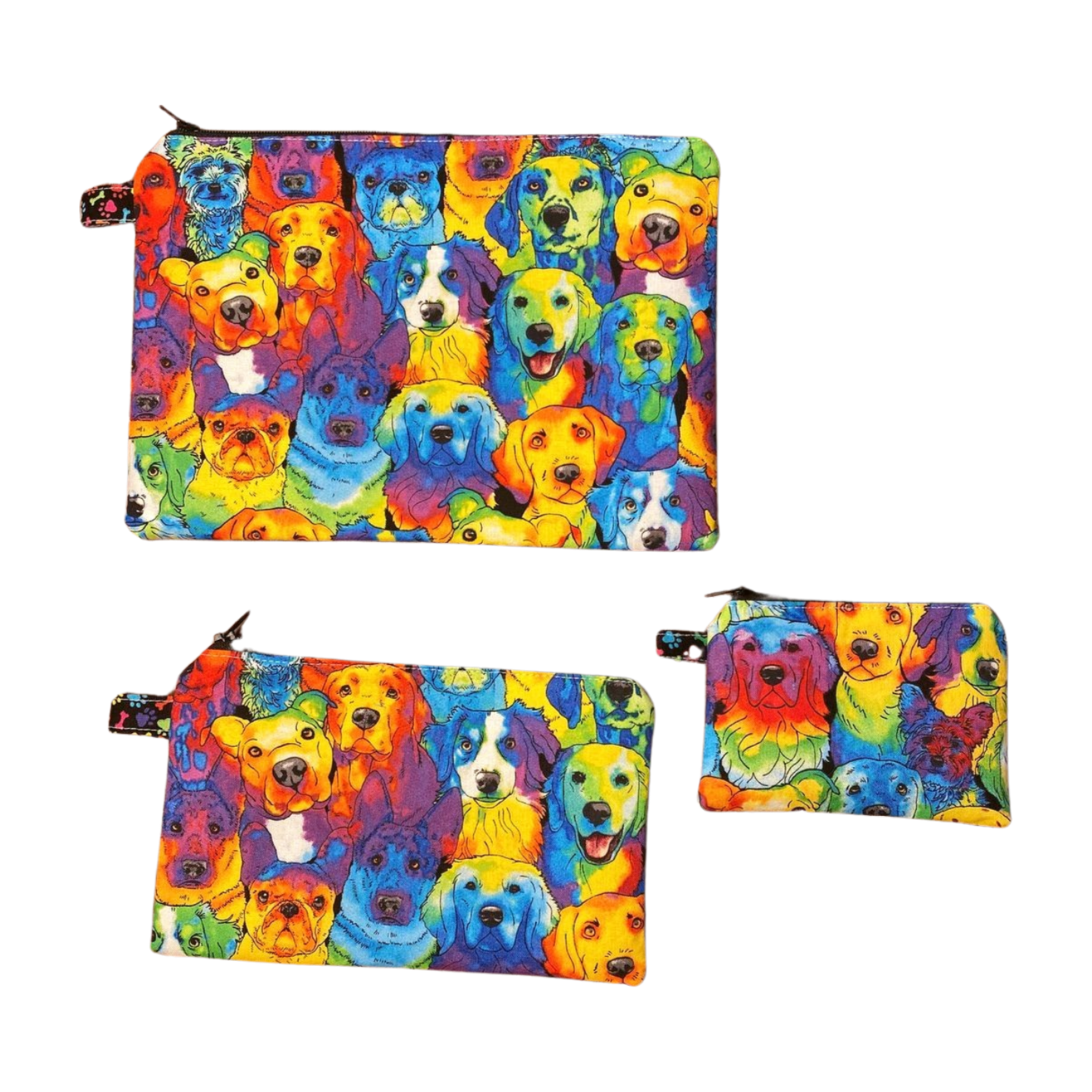 Rainbow Dog Zipper Pouches