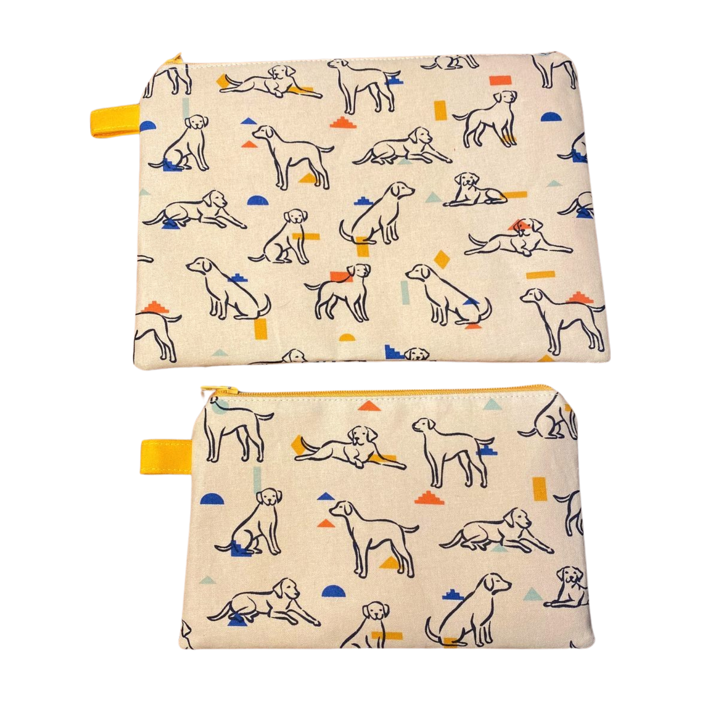 Golden Dog Zipper Pouches