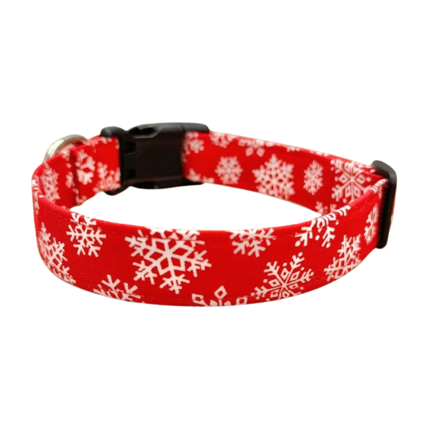 Red Snowflake Dog Collar