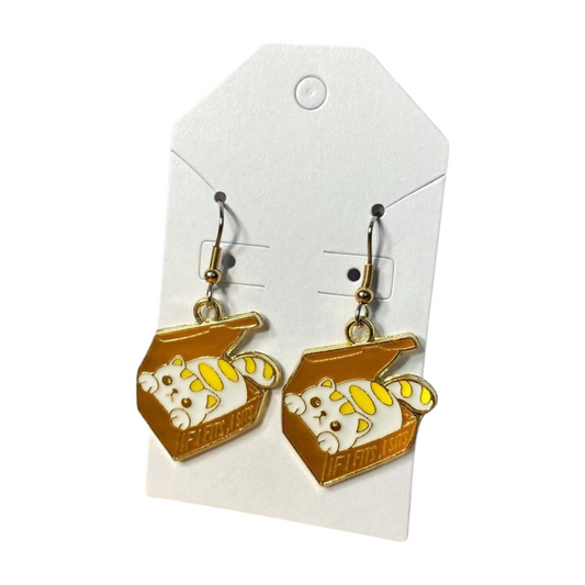 Cat in A Box Earrings