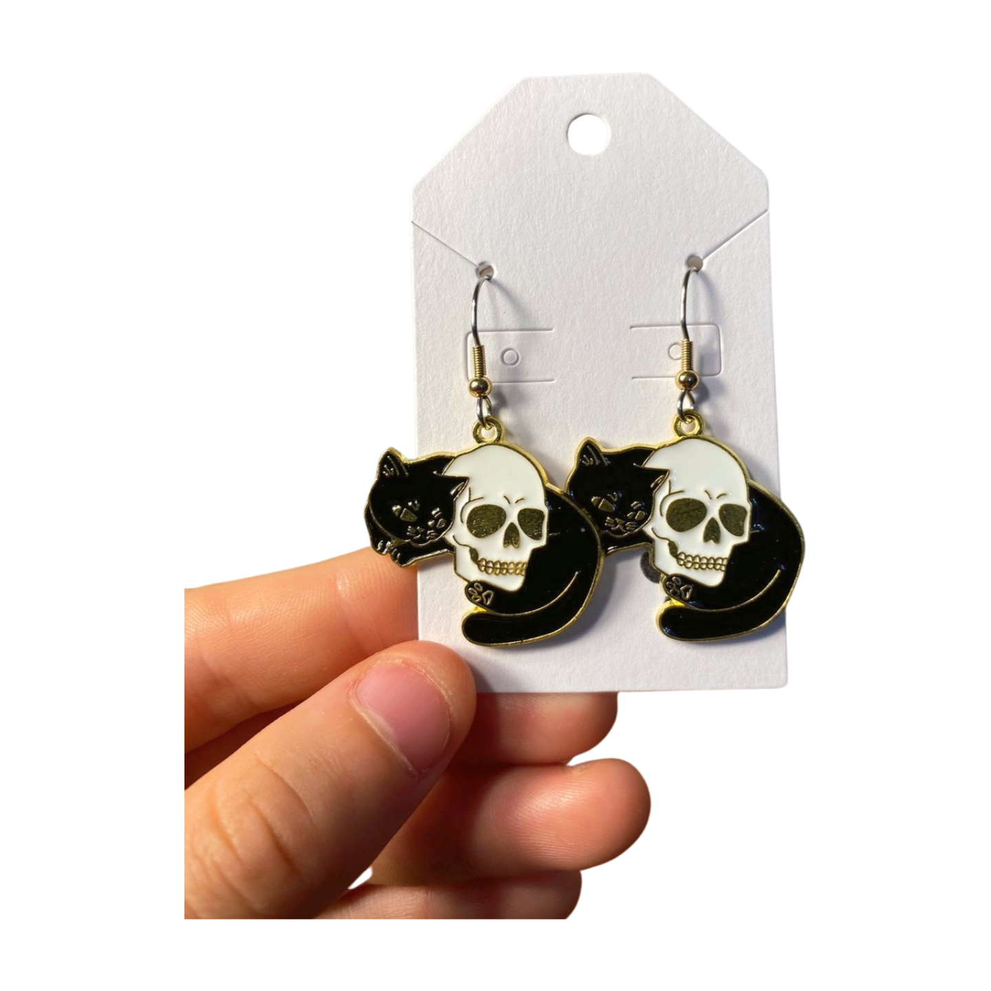 Skull Cat Earrings