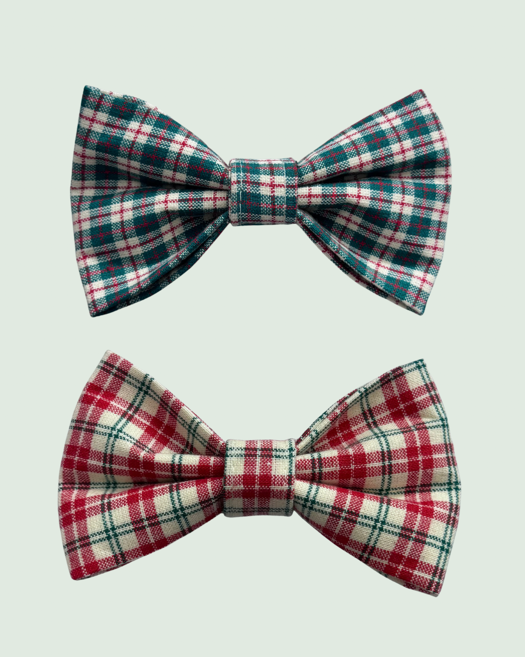 Classic Christmas Plaid Pet Bow Tie