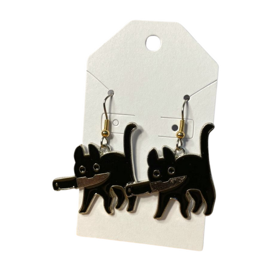 Violent Cat Earrings