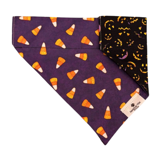 Purple Candy Corn Dog Bandana