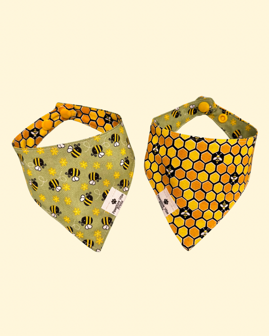 Bees Cat Snap Bandana