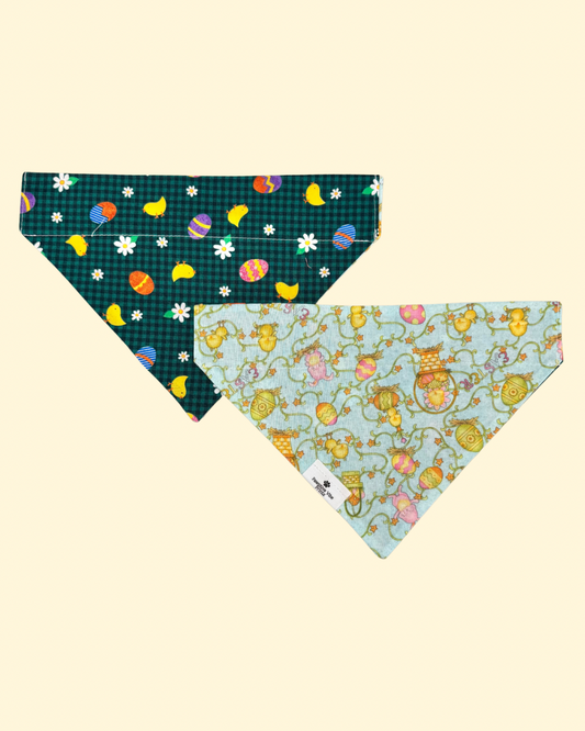 Vintage Easter Gingham Dog Bandana