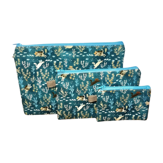 Scuba Kitties Zipper Pouches