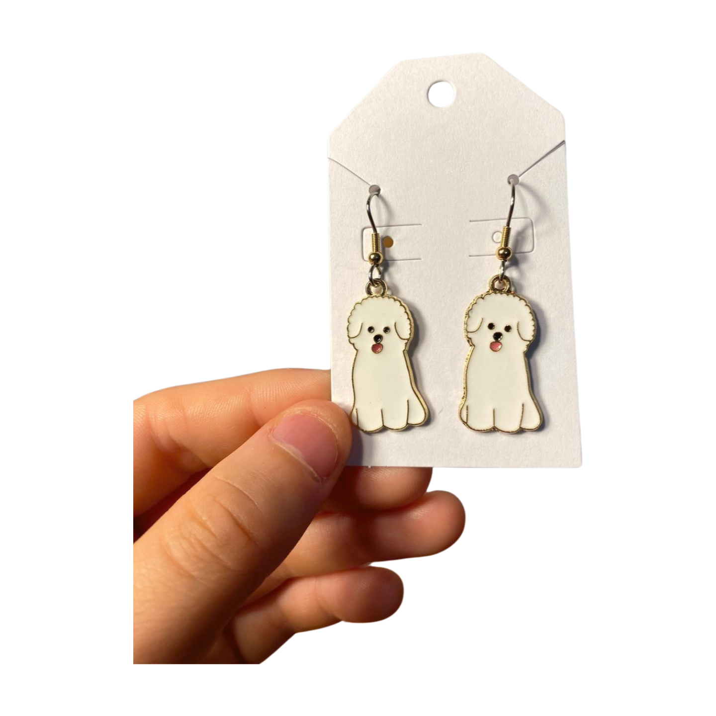 Bichon Dog Earrings